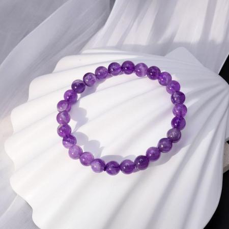 💜 The Man Herbs – Purple Natural Amethyst Bracelet (Unisex) 💜