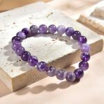 💜 The Man Herbs – Purple Natural Amethyst Bracelet (Unisex) 💜