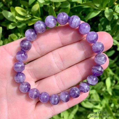 💜 The Man Herbs – Purple Natural Amethyst Bracelet (Unisex) 💜