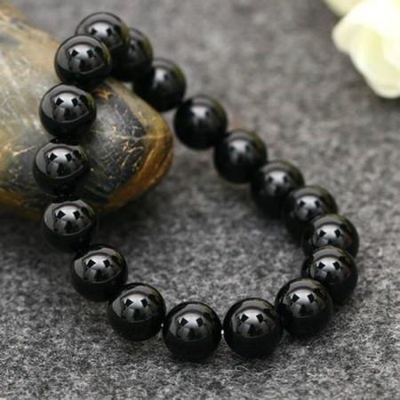 🛡️ The Man Herbs – Black Natural Tourmaline Bracelet (Unisex, 8mm) 🛡️
