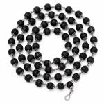 ✨ Karungali Silver Cap Malai – Certified | Pure Ebony Wood | 54 Beads (6-8 mm) ✨
