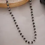 ✨ Karungali Silver Cap Malai – Certified | Pure Ebony Wood | 54 Beads (6-8 mm) ✨