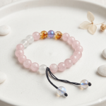 💗Original Rose Quartz with Glow-in-The-Dark Love & Attraction Bracelet (Unisex, 8mm) 💗